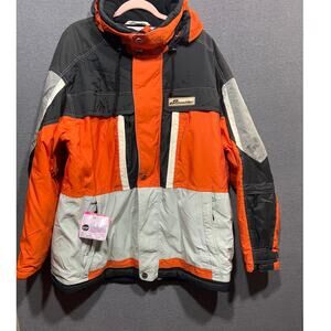 Vintage Schneider Mens Multicolor Hooded Ski Jacket Size 60R/4XL NWT
